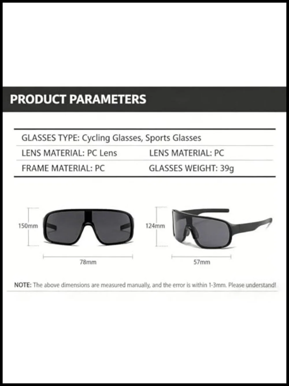 Oversized Shield Wrap Sports Sunglasses UV400 Photochromic